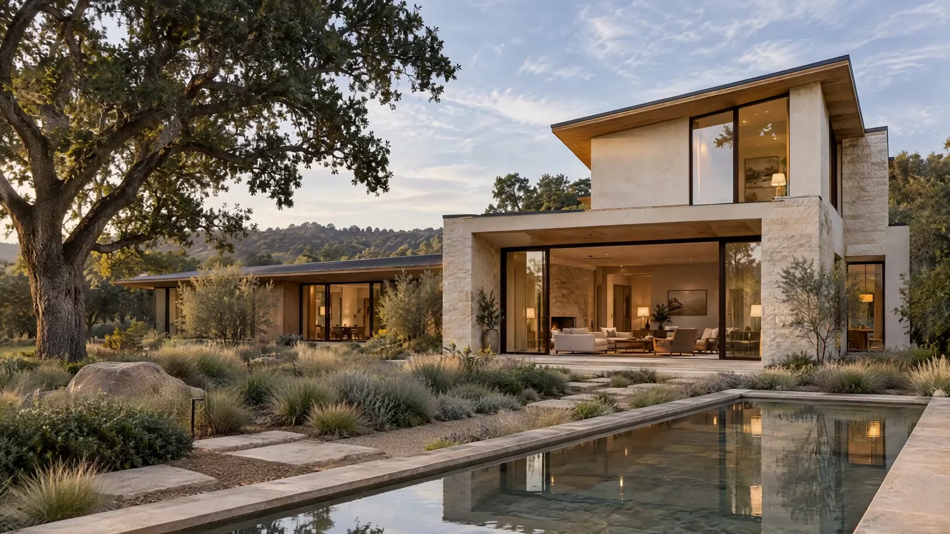A home opening onto a courtyard.